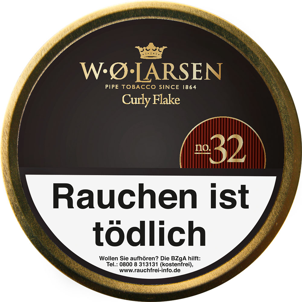 W.O. Larsen Curly Flake Pfeifentabak Dose