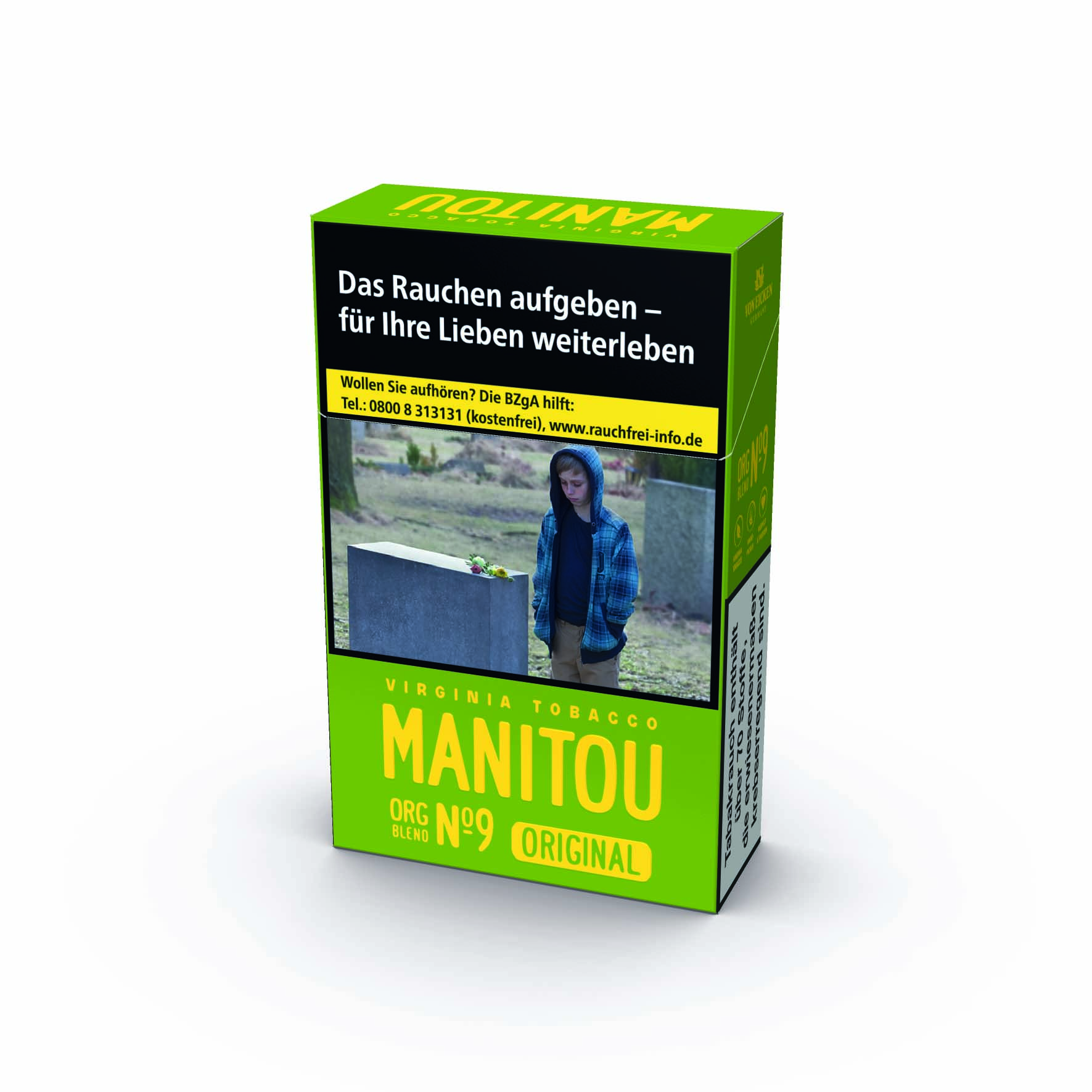 Manitou No.9 Green Original Pack Zigaretten Schachtel