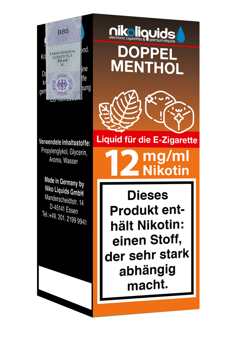 E-Liquid Nikoliquids Doppel Menthol 12 mg 70 Pg/30 Vg