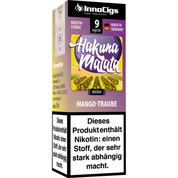 InnoCigs E-Liquid Hakuna Matata Traube 9mg
