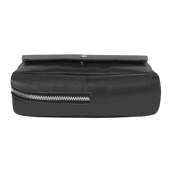 Zippo Pfeifentasche Leder Schwarz Seite