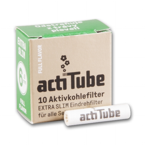ActiTube Extra Slim 6 mm Aktivkohlefilter Packung