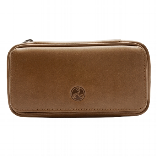 Rattrays 2er Pfeifentasche Whisky Braun Gold