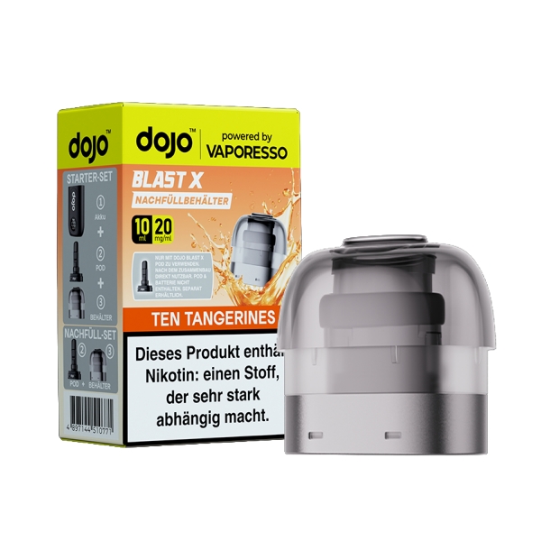 Dojo Blast X Refill Container Ten Tangerines 20mg