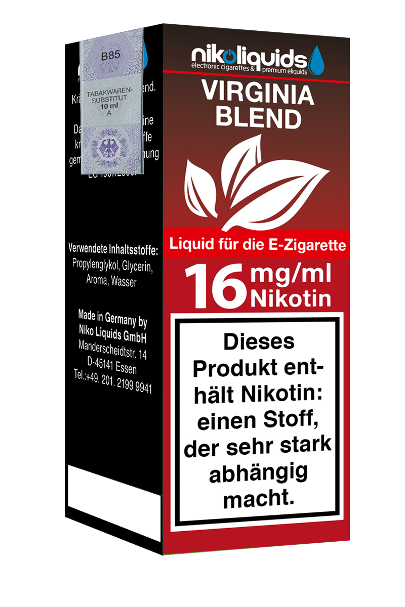 E-Liquid Nikoliquids Virginia Blend 16 mg