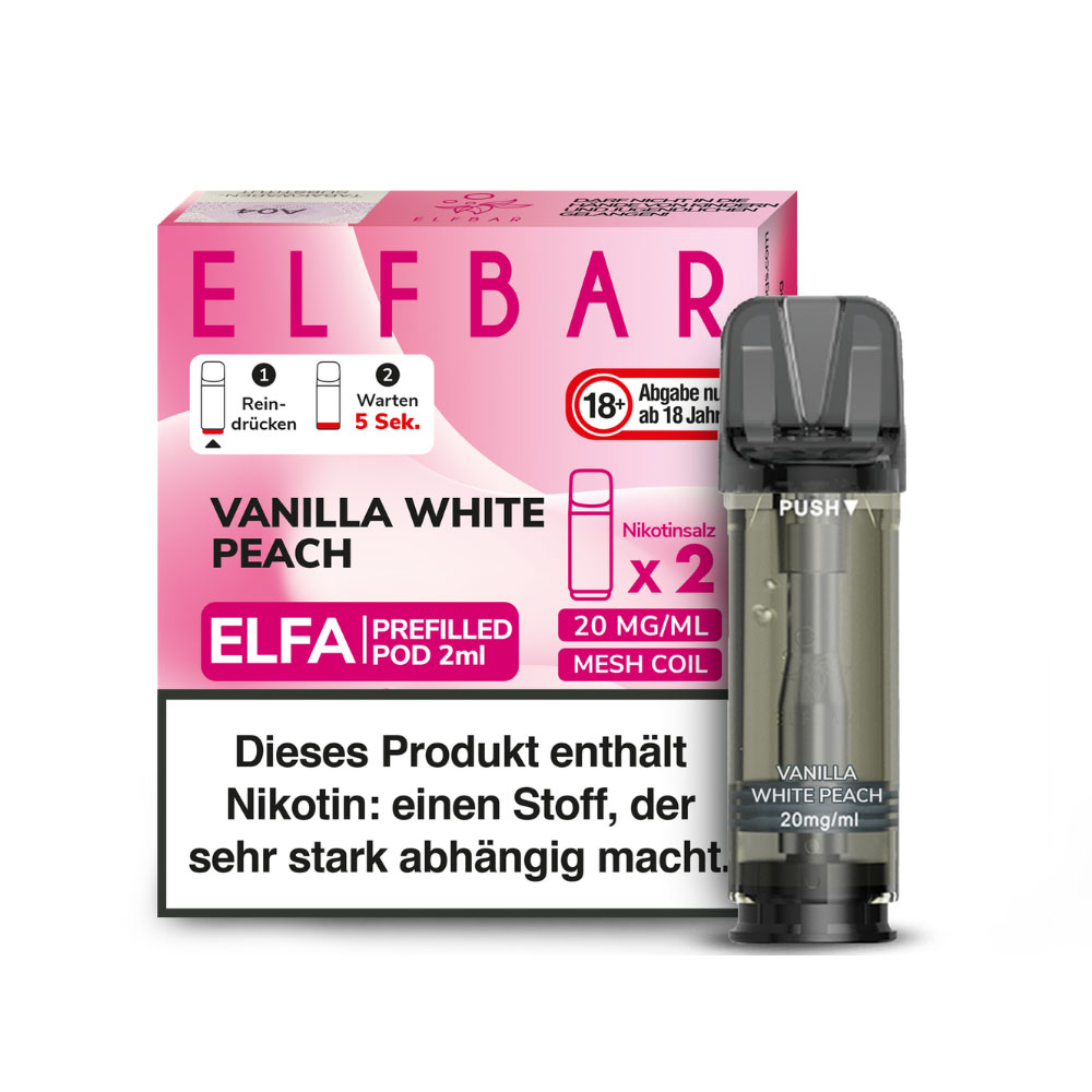 Elfbar Elfa Pods Vanilla White Peach - 20mg Nikotin