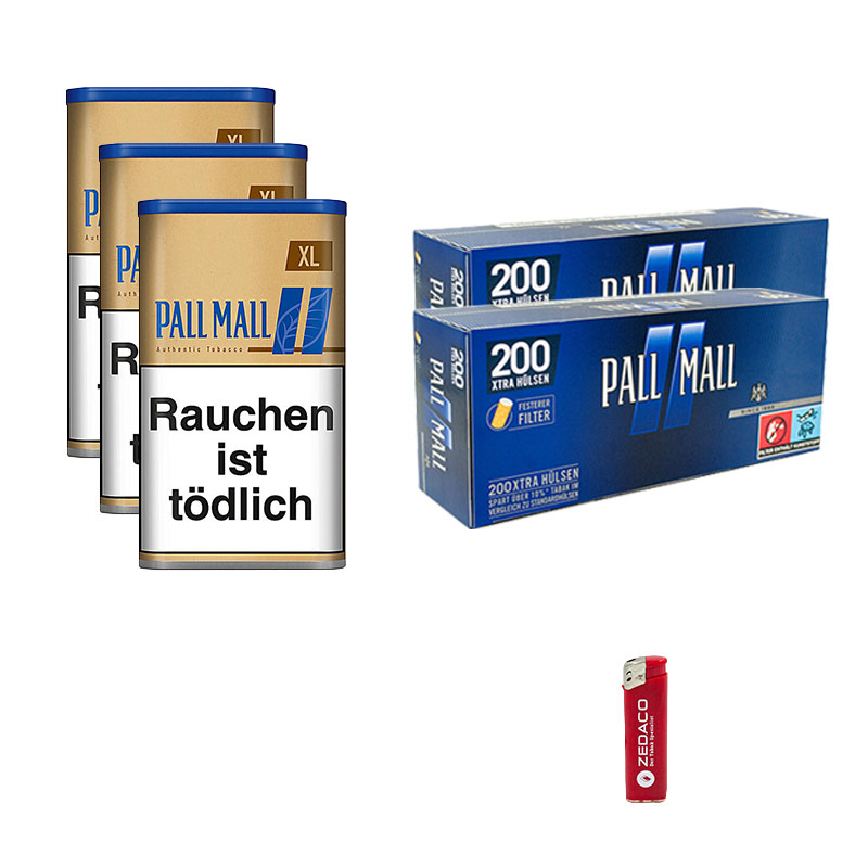 Pall Mall Volumentabak Authentic Blue XL Dose Aktion Small Pall Mall Blau