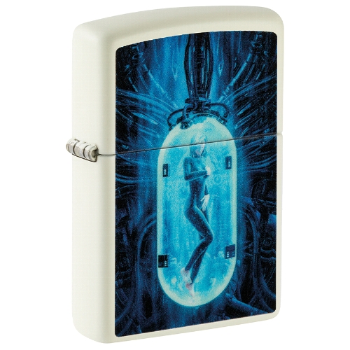 Zippo weiß matt Tube Woman Design
