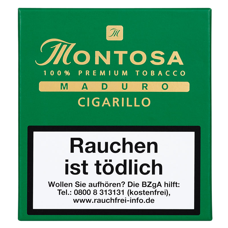 Montosa Maduro Zigarillos Schachtel geschlossen