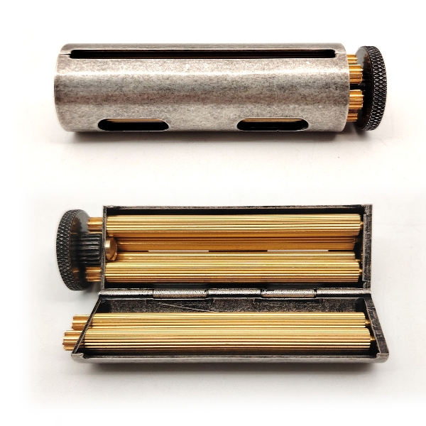 Atomic Zigaretten-Roller Antik Messing Silber 70mm
