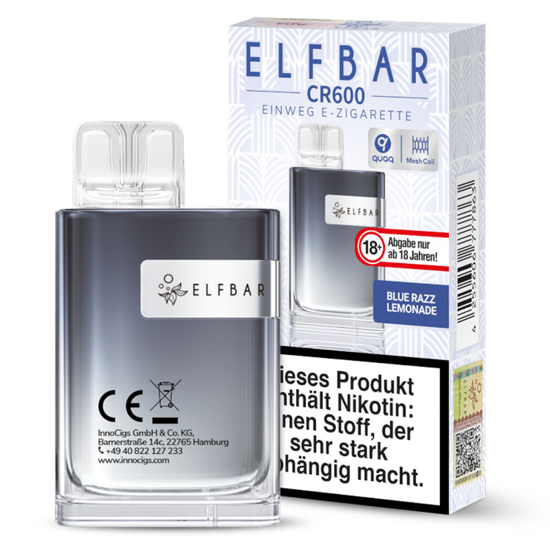 Elfbar CR600 Blue Razz Lemonade 20mg Einweg E-Zigarette