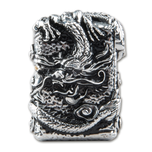 Feuerzeug Jet Star Drachen silber