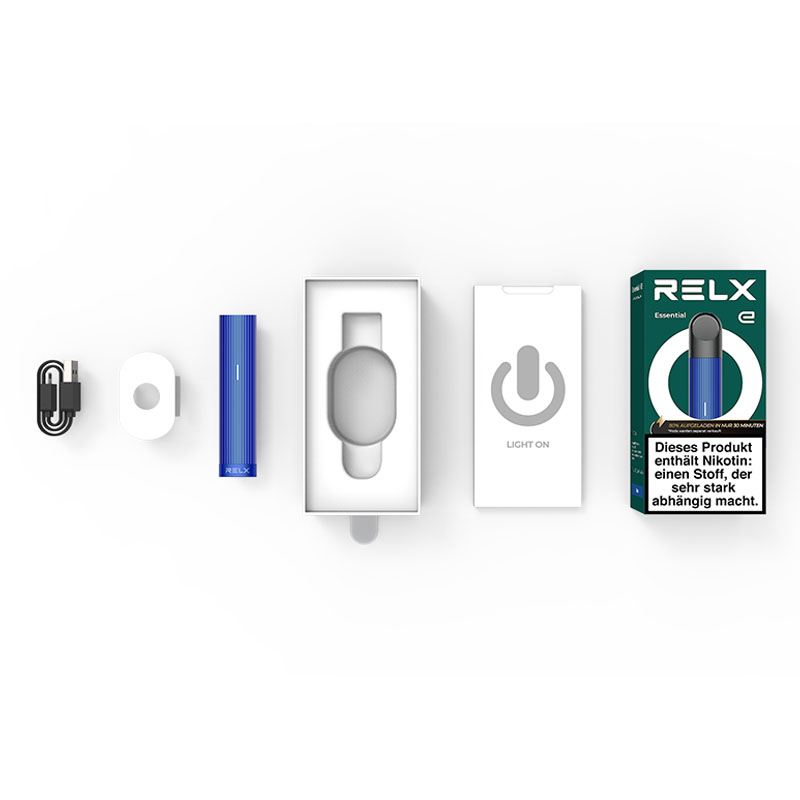 RELX Essential Blue E-Zigarette Lieferumfang