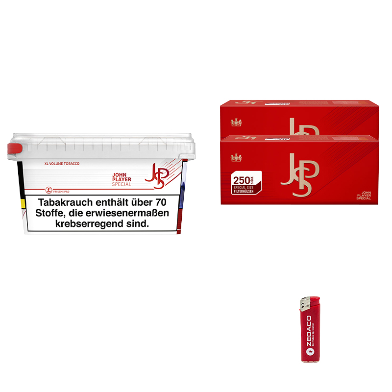 JPS Volumentabak Red Mega Eimer Aktion Small Extra Hülsen