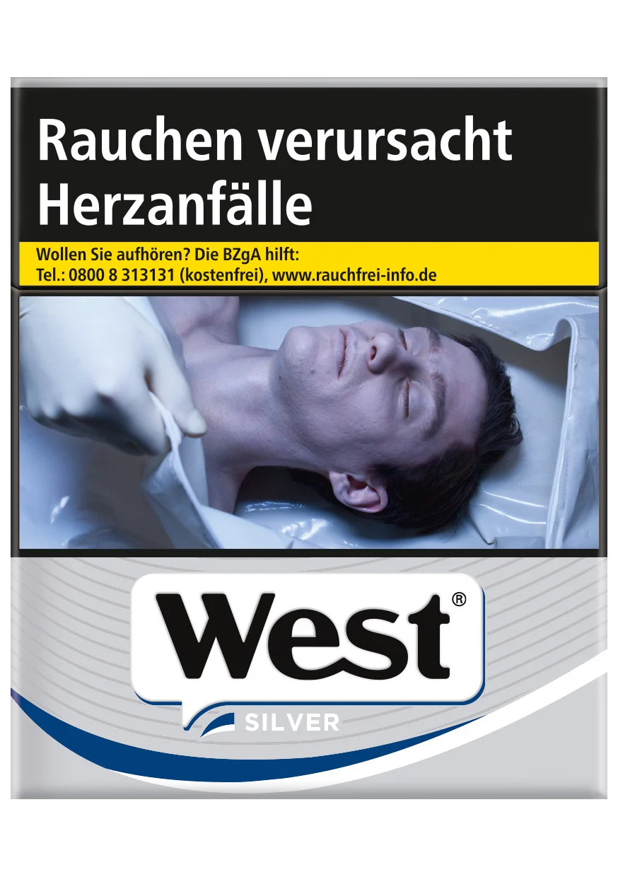 West Silver Mega Zigaretten Schachtel