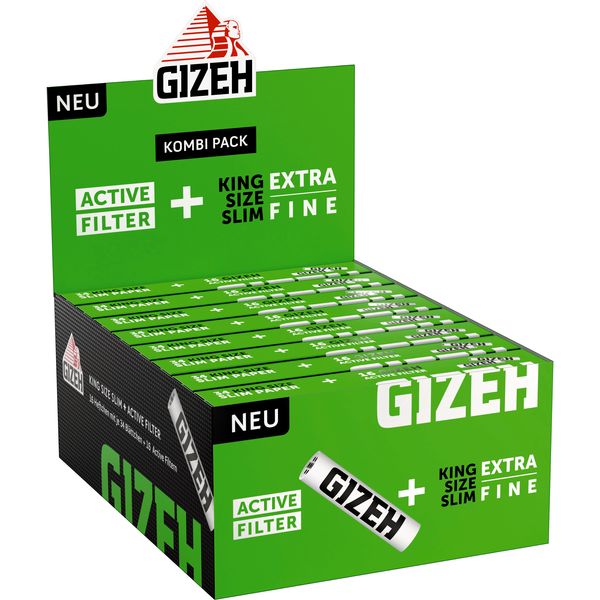 Gizeh Black King Size Slim + Active Filter Packung