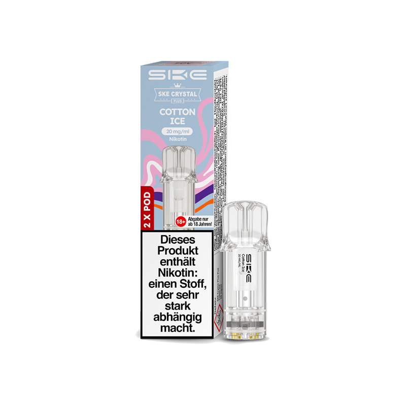 SKE Crystal Plus Cotton Ice 20mg Prefilled Pods