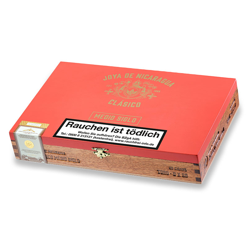 Joya de Nicaragua Clasico Medio Siglo Toro Zigarren Kiste geschlossen