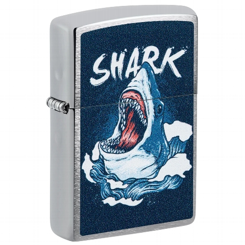 Zippo Chrom Gebürstet Shark Feuerzeug