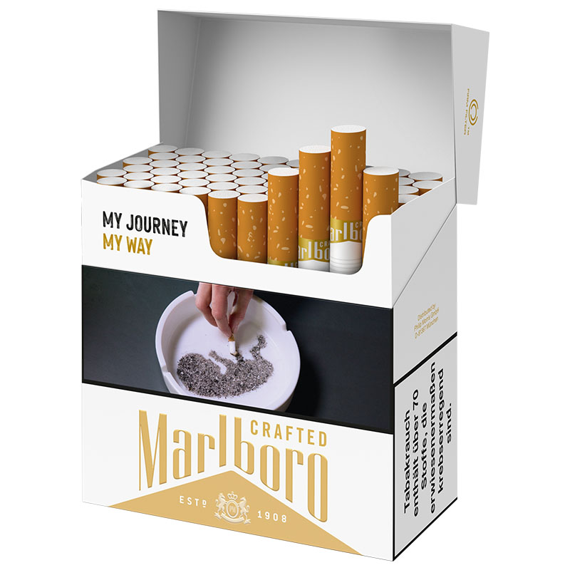 Marlboro Crafted Gold 7XL Zigaretten Schachtel offen