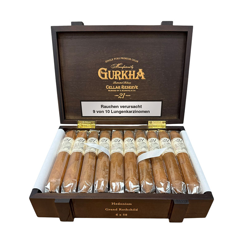 Gurkha Cellar Reserve 21 Years Hedonism Zigarren Kiste open