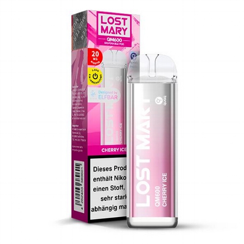 Lost Mary QM600 Cherry Ice 20mg Einweg E-Zigarette