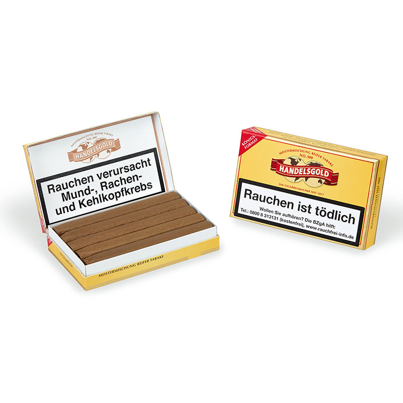 Handelsgold Königsformat 100K Zigarillos Schachtel