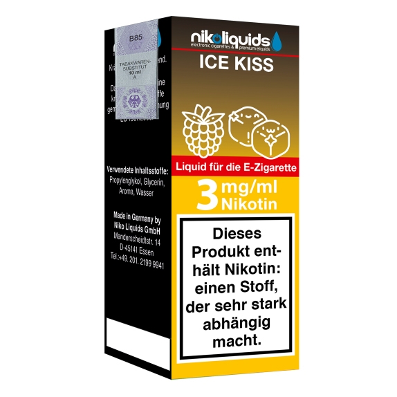 Nikoliquids Ice Kiss 3mg Liquid Flasche