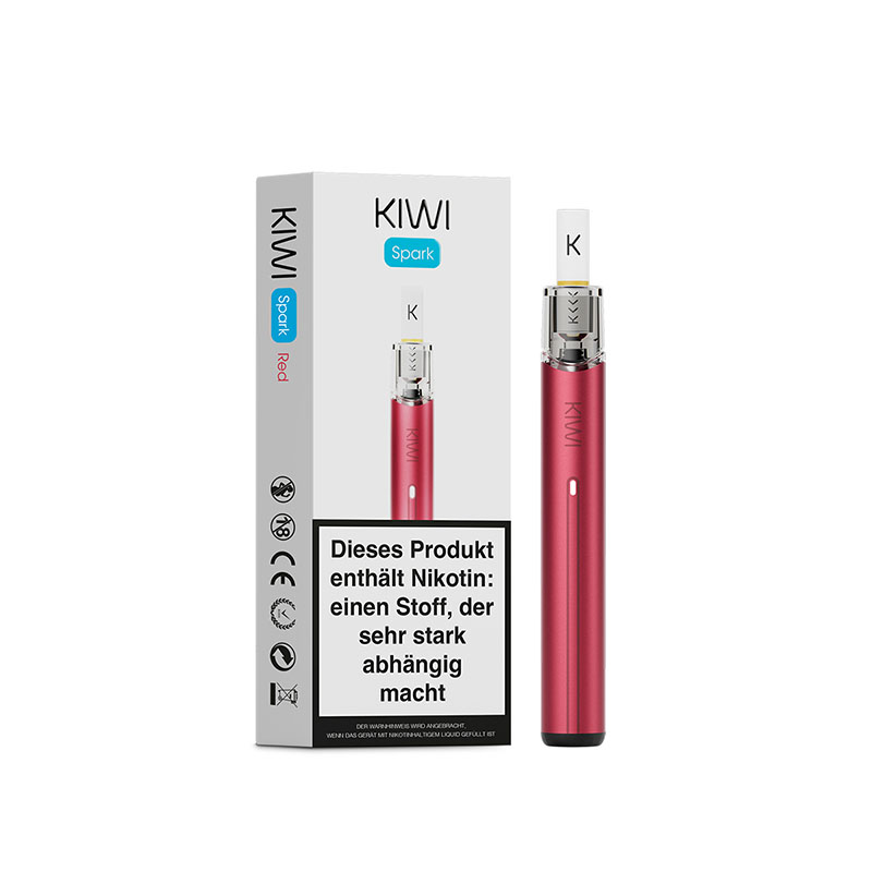 KIWI Spark Kit E-Zigarette Rot mit Packung
