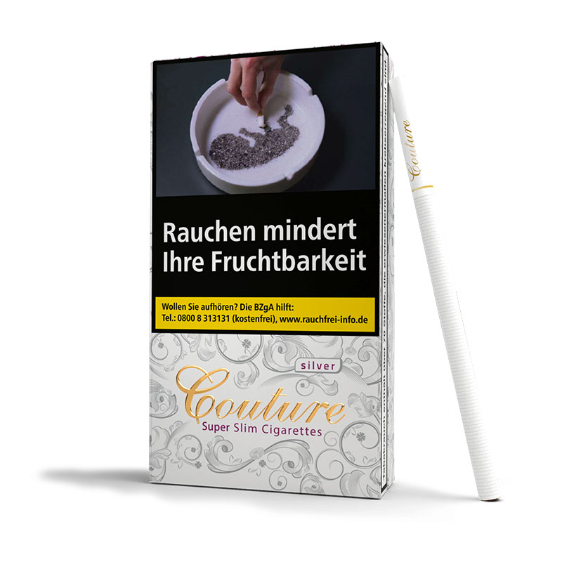 Couture Silver Zigaretten Schachtel