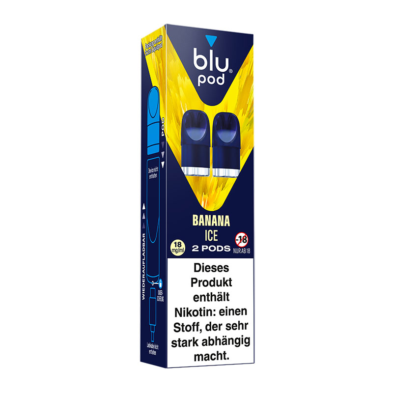 Blu Pod Banana Ice 18mg Prefilled Pods Packung