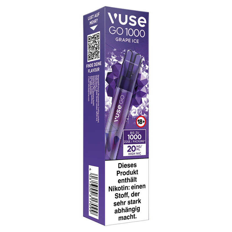 Vuse Go 1000 Grape Ice 20mg Einweg E-Zigarette