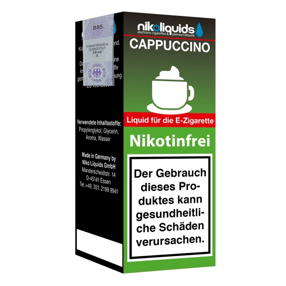 Nikoliquids Cappuccino 0mg Liquid Flasche