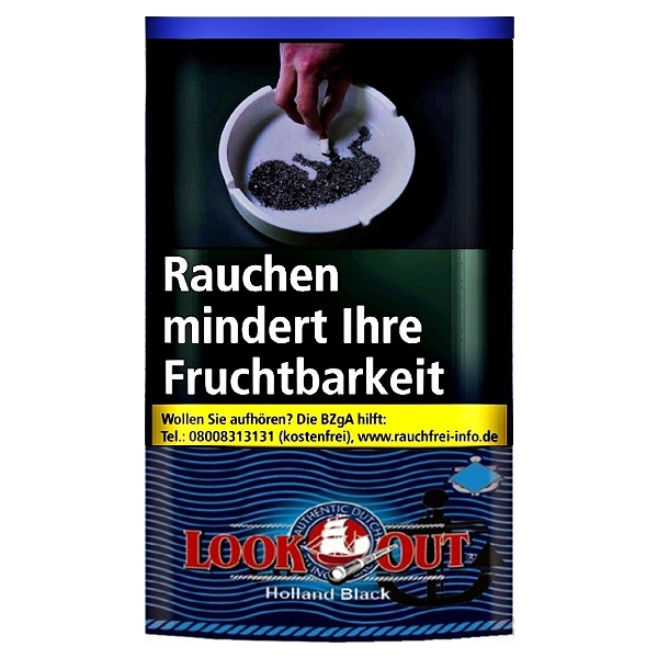 Look Out Holland Black Tabak Pouch