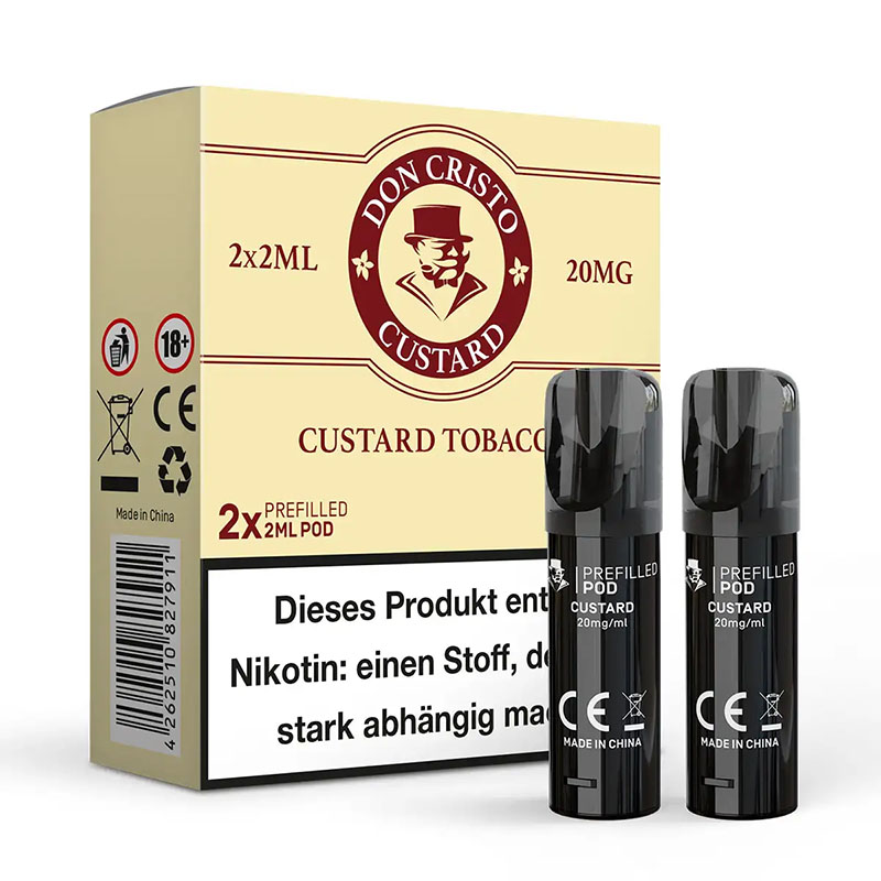 Don Cristo Custard Tobacco 20mg Prefilled Pods Packung