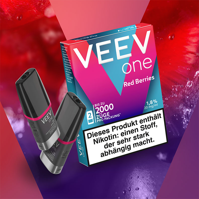 Veev One Red Berries 20mg Prefilled Pods Flavourcard