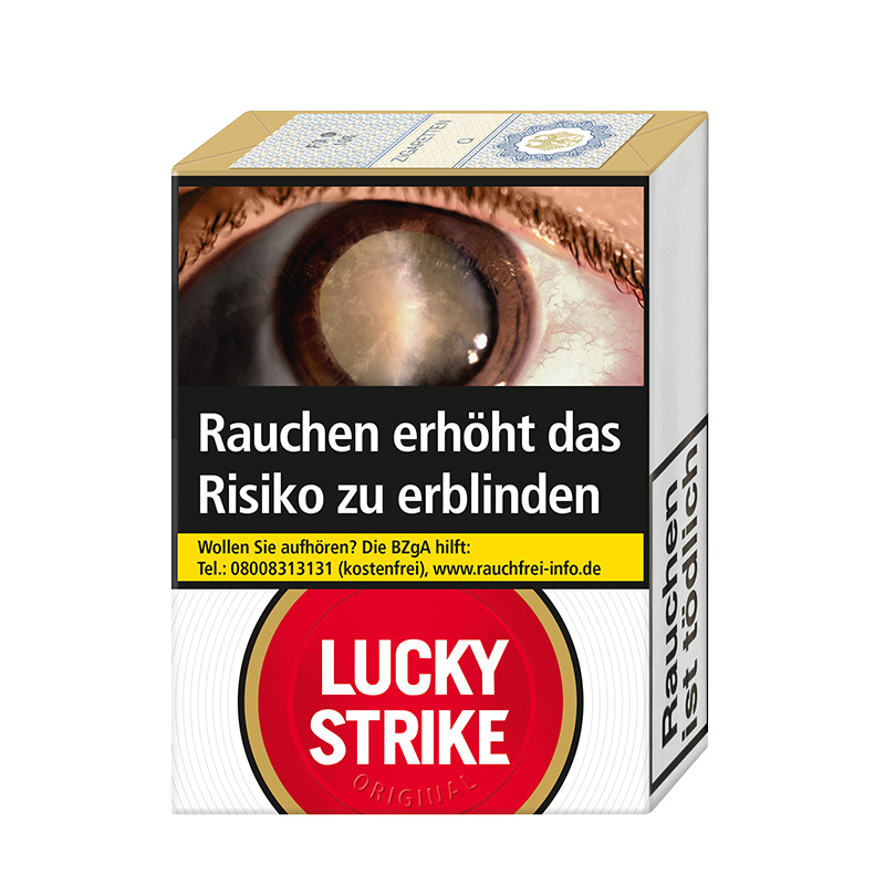 Lucky Strike Red OP ohne Filter Zigaretten Schachtel