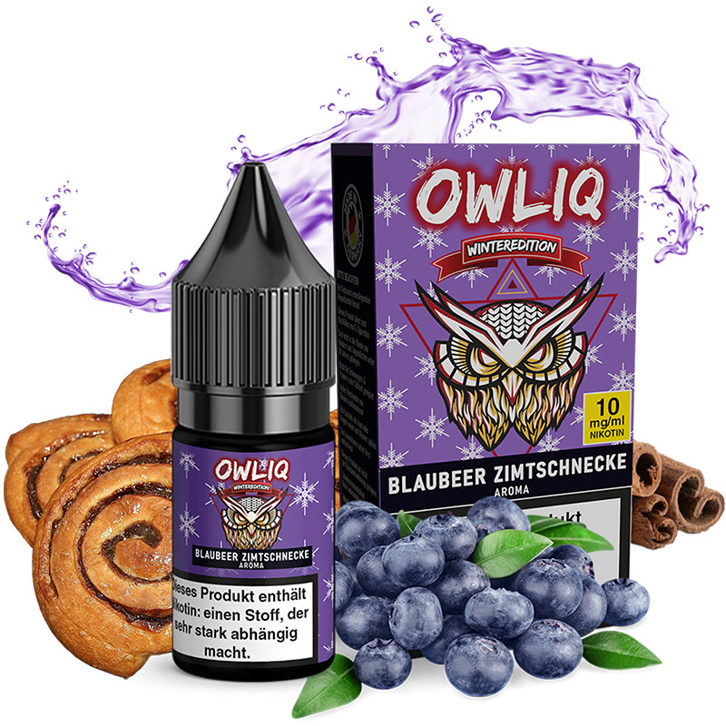 Owliq Blaubeere Zimtschnecke Winter Edition 10mg Nikotinsalz Liquid