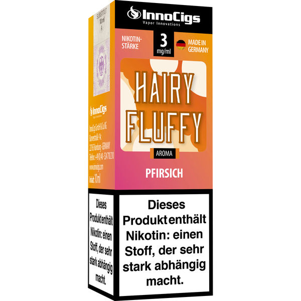 E-Liquid Innocigs Hairy Fluffy Pfirsich Aroma 3 mg