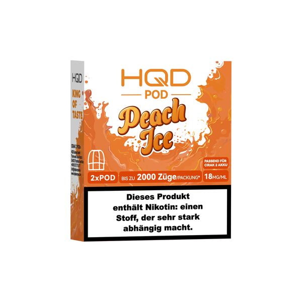 HQD Cirak 2 Peach Ice 18mg Prefilled Pods