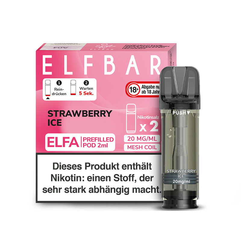 Elfbar Elfa Pods Strawberry Ice - 20mg Nikotin