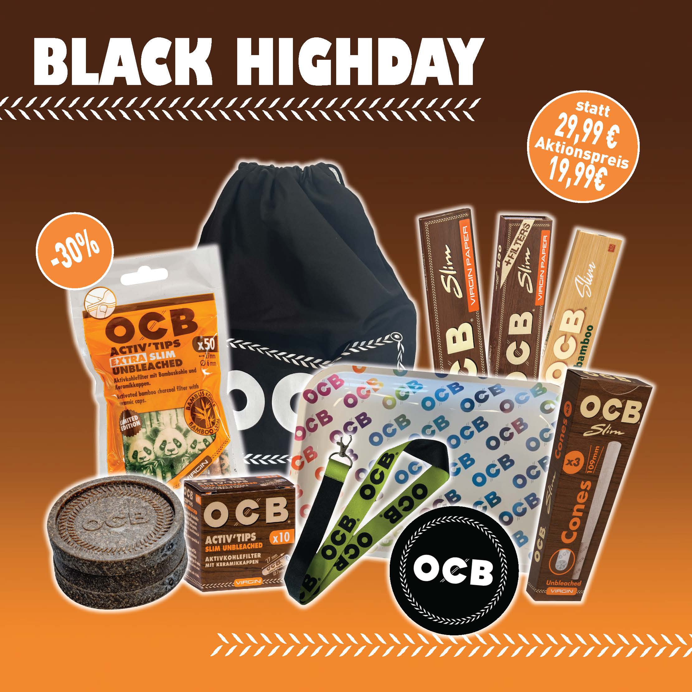 OCB Black Highday Unbleached Aktionsbundle