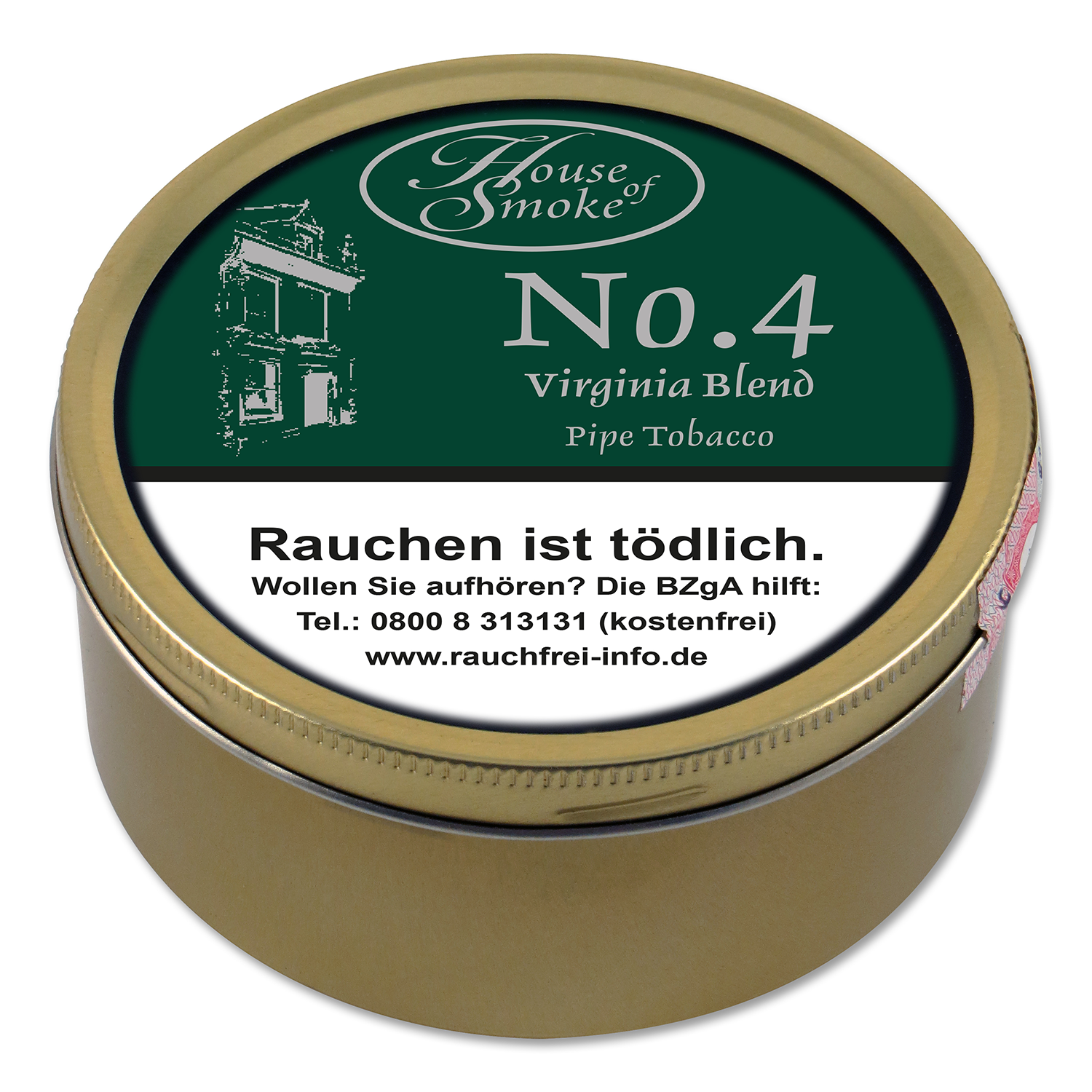 House of Smoke No 4 Virginia Blend Pfeifentabak Dose
