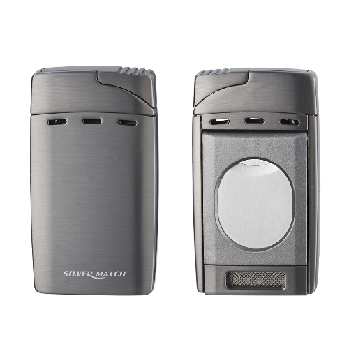 Silver Match Jet Zigarrenfeuerzeug Chrom