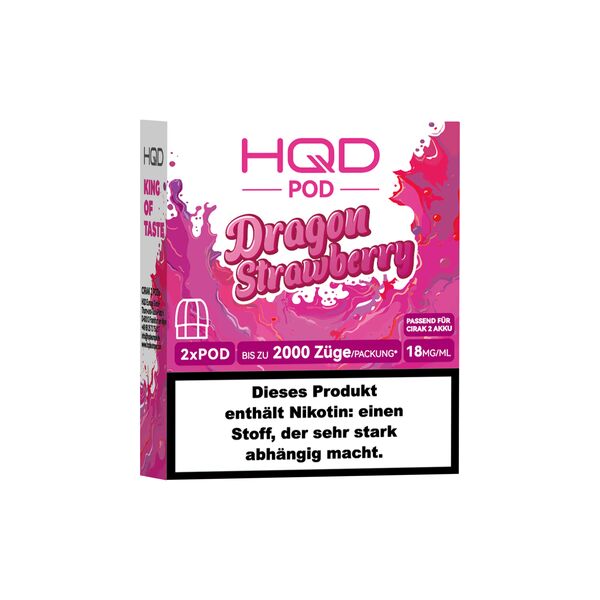 HQD Cirak 2 Dragon Strawberry 18mg Prefilled Pods