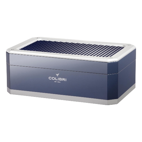 Colibri Humidor Rally Blau Silber