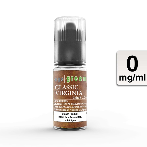 E-Liquid Ego Green Classic Virginia Tobacco 0 mg jetzt kaufen E-Liquid Ego Green Classic Virginia Tobacco 0 mg jetzt kaufen