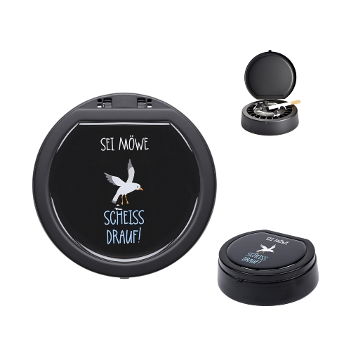 Atomic Metallaschenbecher Sterneinsatz Möwe mit Deckel