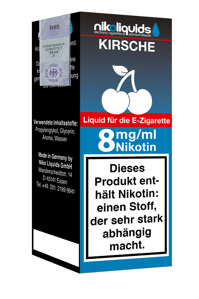 E-Liquid Nikoliquids Kirsche 8 mg 70 Pg 30 Vg