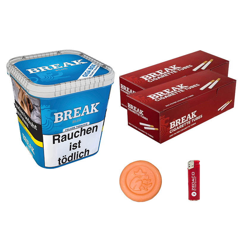 Break Blue Volumentabak Aktion Small mit Befeuchter